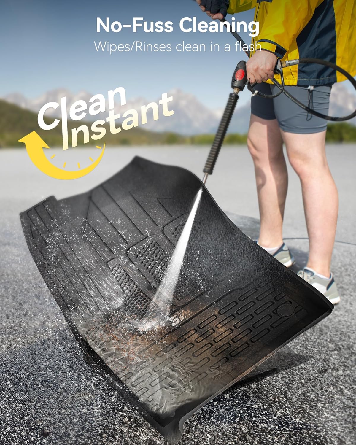 3W Floor Mats & Cargo Liner Fit for Jeep Grand Wagoneer 2022 2023 2024 2025 8 seat (Only Fit Wagoneer 8s), TPE Custom Fit Wagoneer Floor Liner for 1-3 Rows and Trunk Mats Full Set Car Accessories