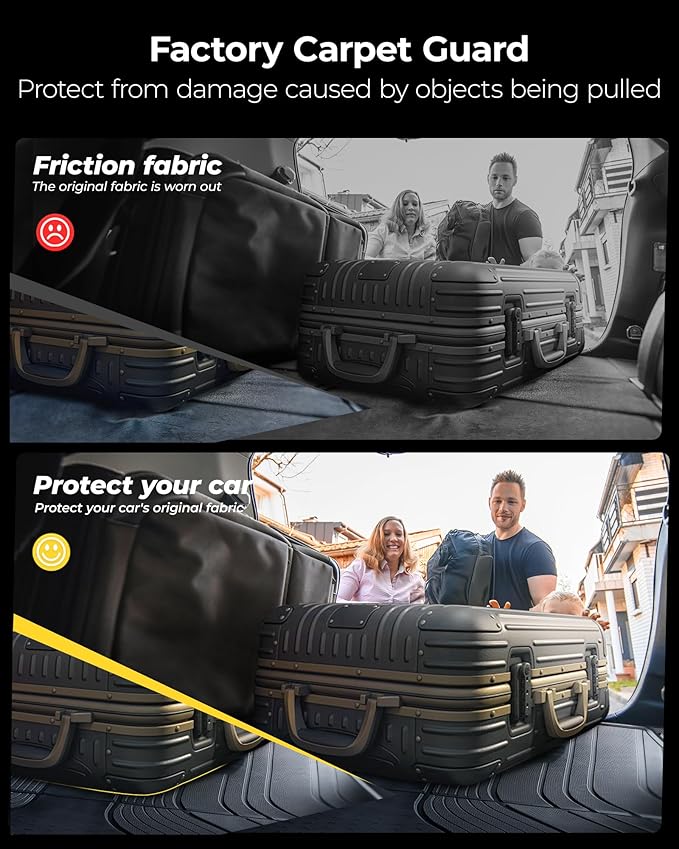 3W Benz GLC Trunk Mat Fit for 2016-2022 GLC300/GLC350e/GLC43 AMG/GLC63 AMG (Not Fit Coupe), All Weather TPE Cargo Mat Custom Fit Benz GLC Trunk Liner, Heavy Duty Cargo Liner