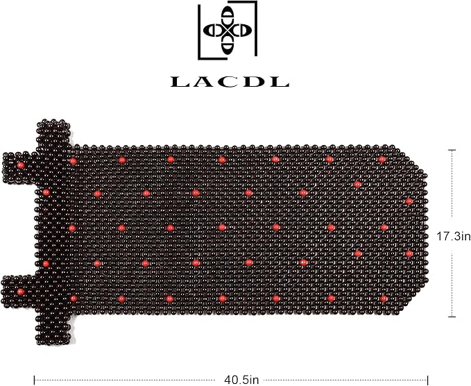 LACDL Beaded Car Seat Covers for Cars, Cooling Bead Seat Cover for Trucks & SUVs - Auto Ventilated Seat Cooler Pad, Natural Wood Breathable Beads - Sweat Protector for Summer, Stars