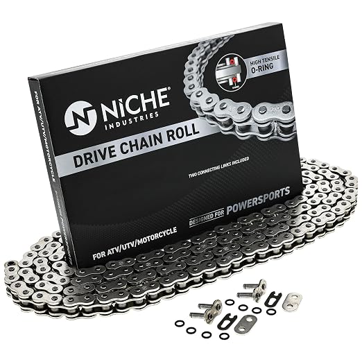 NICHE 630 O-Ring Motorcycle Drive Chain Bulk Reel with 2 Connecting Master Link (10 Feet)