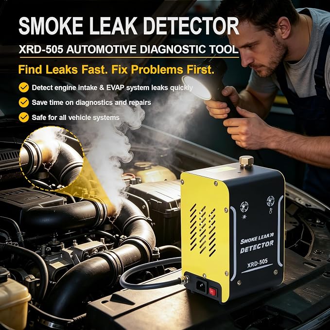 Automotive Smoke Machine with Built-in Air Pump & Compressor Motor – 12V DC EVAP Smoke Machine for Cars, Motorcycles, Trucks, Boats & ATVs,New