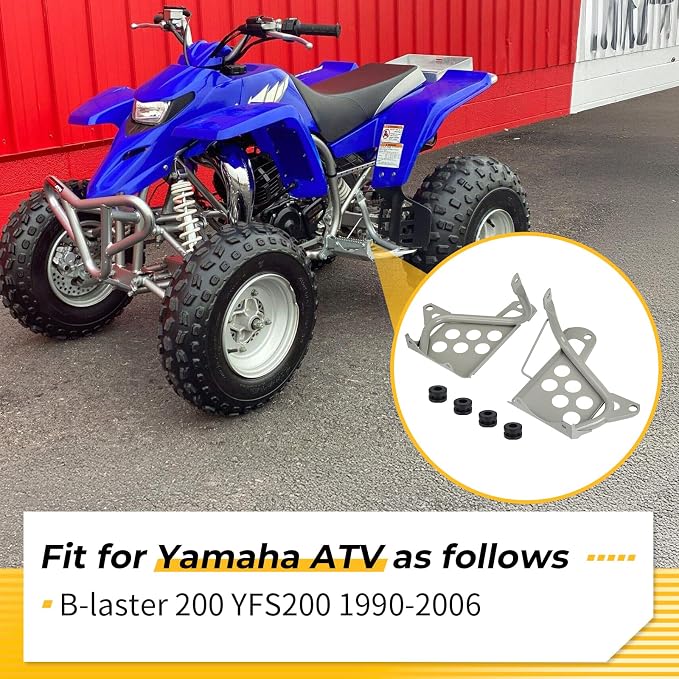 M MATI Left and Right Footrest Heel Guard Plate Kit for Yamaha B-Laster 200 YFS200 1990-2006 3JM-27445-00-00 3JM-27446-00-00
