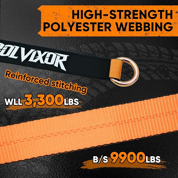 4 Pack Car Tie Down Straps for Trailers - 2" x 96" - 9900LBS Break Strength - Heavy Duty Tire Ratchet Straps with Flat Hooks for Hauling UTV, SUV, Truck, Any Cars