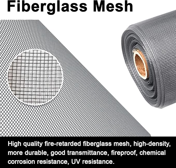 NeatiEase Adjustable DIY Magnetic Window Screen Max 60” x 48” Fits Any Size Smaller with White Frame Fiberglass Mesh
