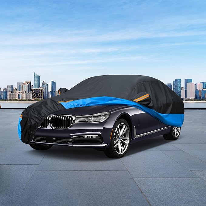 Car Cover Waterproof All Weather Outdoor Windproof Dustproof UV Protection Fit Sedan Audi A7,Buick Century,Honda Accord,Chevrolet ss