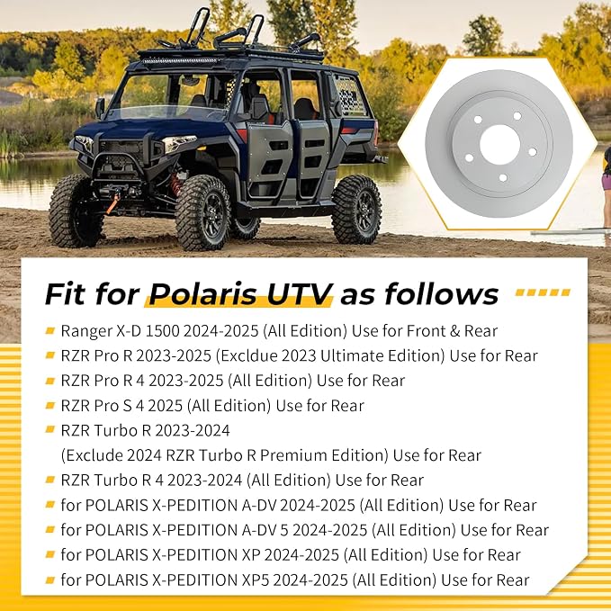 M MATI Front or Rear Brake Rotor for Polairs X-pedition XP XP5 A-DV RZR Pro RZR Turbo Ranger X-D 1500 2023-2025 1914169