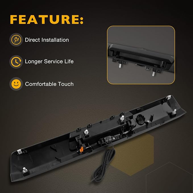 Tailgate Handle with Rear View Backup Camera, 170 ° Wide-Angle Rear Camera Compatible with 2017-2022 Ford F250 F350 F450 Super Duty, Without Release Button, Replaces#HC3Z-9943400-NA