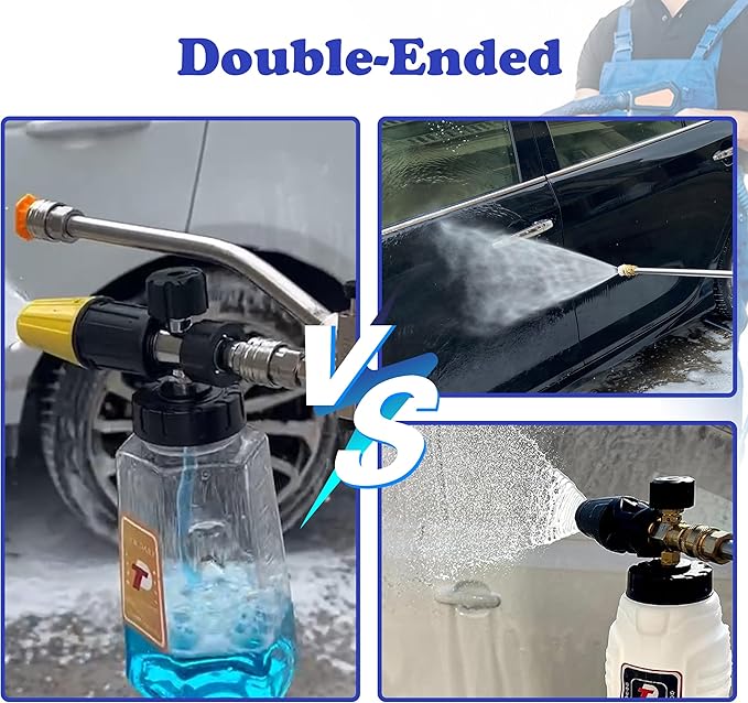 Tool Daily Pressure Washer Foam Cannon with Dual-Connector Accessory, Pressure Washer Spray Nozzle Tips with Nozzle Holder
