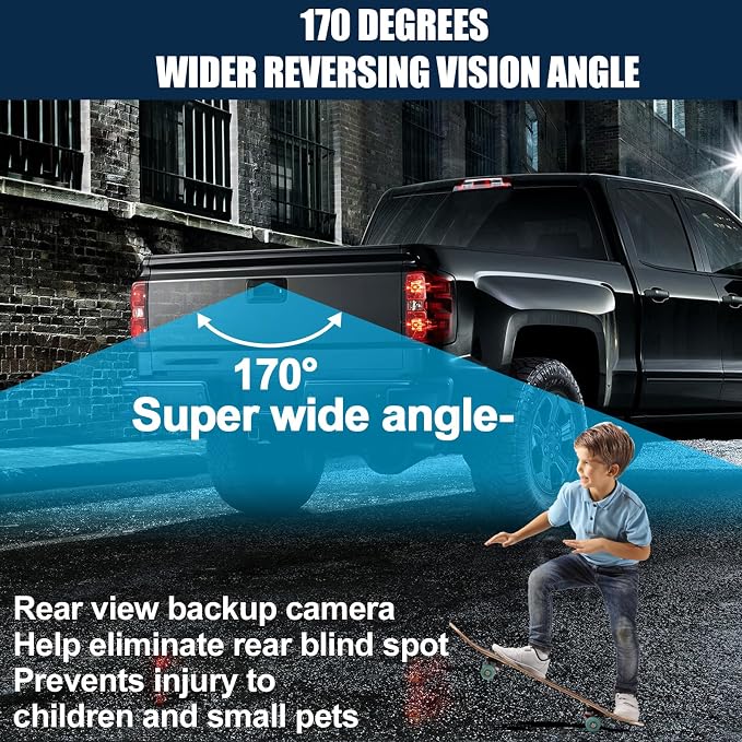 Backup Rear View Camera Compatible with 2016 2017 2018 2019 Silvera-do Sierra 1500 2500 3500 Park Assist Reverse Cameras with Power Tailgate Plug Replaces 84062896,23363727