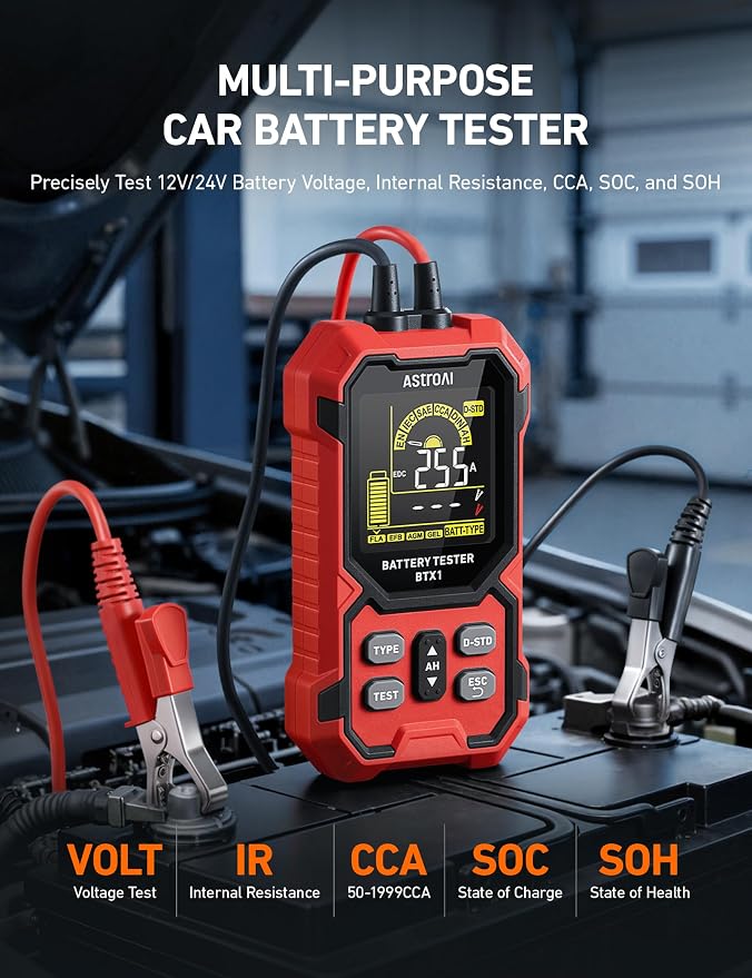 AstroAI S8 Car Battery Jump Starter with Car Battery Tester