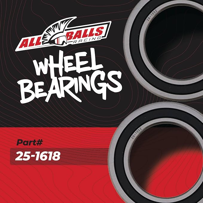 Wheel Bearing Kit Rear Compatible with/Replacement for Yamaha Yfm700R Raptor 13-17, Yfz450 12-13, 25-1618