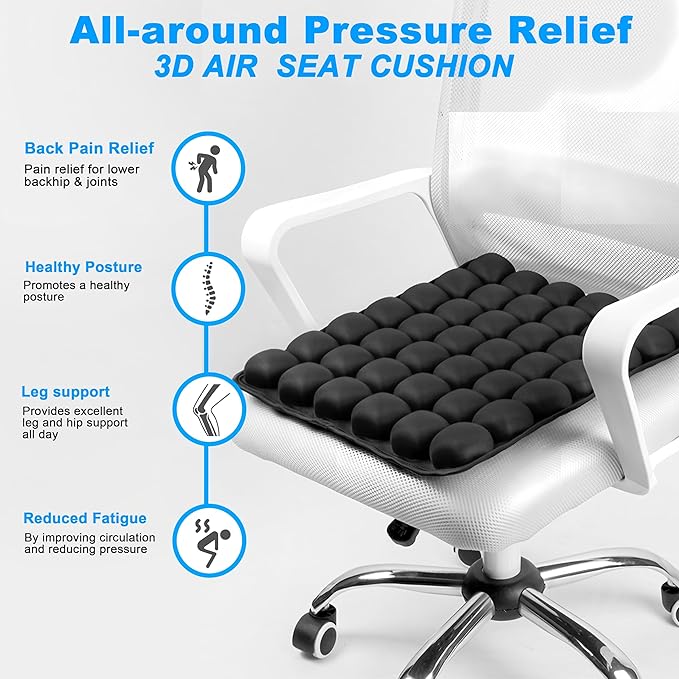 Sondor Travel Cushion,Portable & Adjustable Airplane seat Cushion for Long Flights,Inflatable Cushion for Wheelchair, Travel,Driving