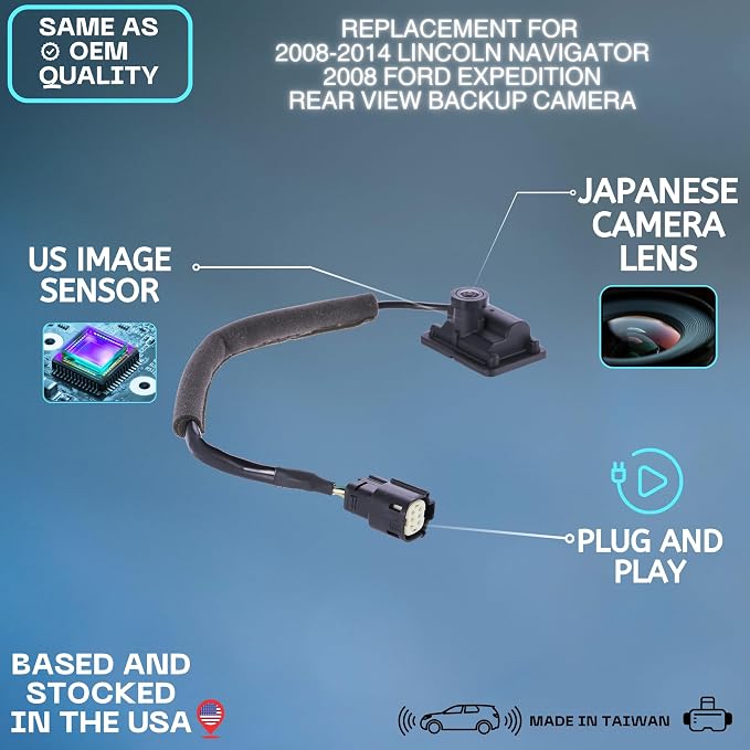 Backup Camera Replaces for 2008-2014 Lincoln Navigator | 2008 Ford Expedition OE Part # 9L7Z-19G490-B