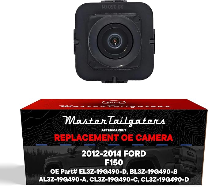 Master Tailgaters Replacement for Ford F150 (2012-2014) Backup Camera OE Part # EL3Z-19G490-D, BL3Z-19G490-B, AL3Z-19G490-A, CL3Z-19G490-C, CL3Z-19G490-D