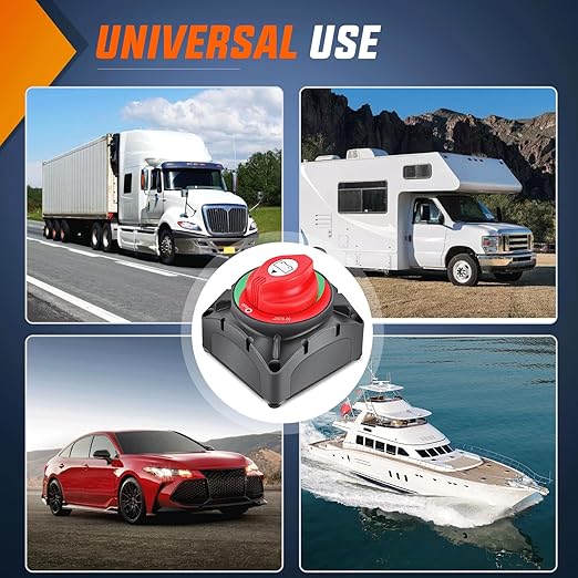 Nilight 600A High Current Battery Switch 12V 24V 48V ON Off Heavy Duty Battery Power Cut Master Switch Disconnect Isolator for Truck Vehicle Trailer RV Marine Boat Yacht