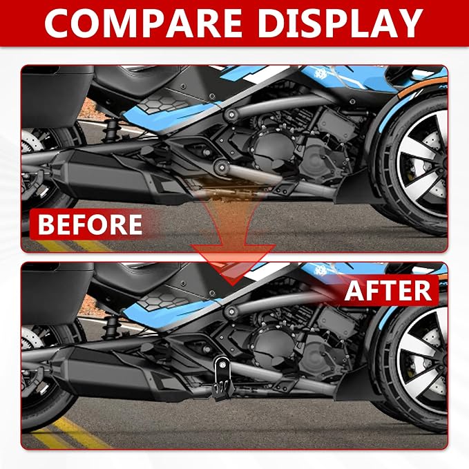 3rd Pegs The Missing "Centre Peg" For Spyder F3 / F3-S / F3-T / F3-L 2015+ | CNC Cutting Aluminum,Adjustable,Provde Extra Positions for Feet,Help You to Get on/off Easily,Better Riding Experience