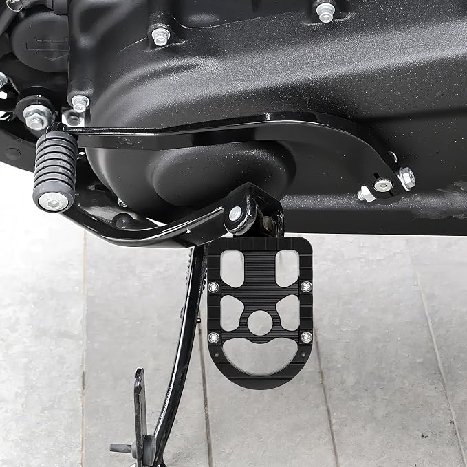 Motorcycle Foot Pegs Male Mount Footrests Offroad Floorboards Fit for Harley Touring Electra Glide Road Glide Road King Dyna Sportster (Black Edge)