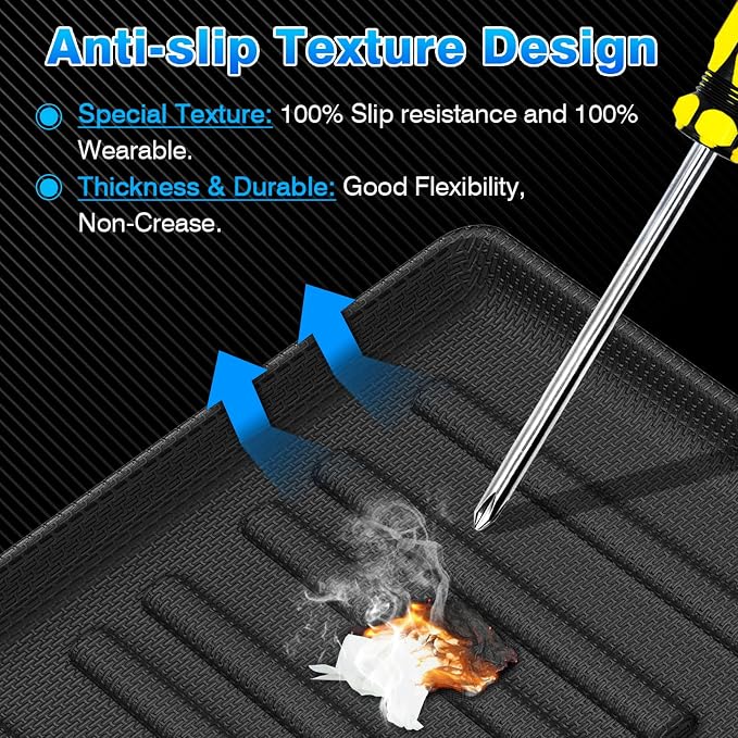 Durango Cargo Liner - Trunk Mat for Dodge Durango 6 & 7 Seats 2016-2025 2026, All Weather Cargo Mat for Durango Accessories, Heavy Duty Car Mats, Car Accessories