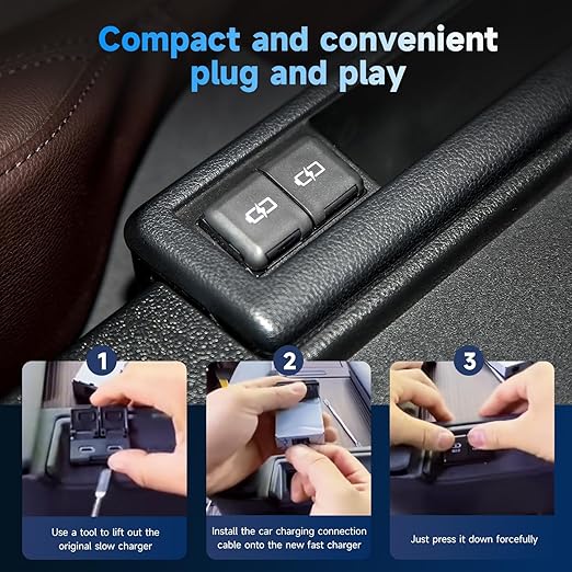 90W Car Charger USB c Dual Port Adapter Center Console Socket for Toyota Rav4 Fast Charging (Lid Type-C (45W)+USB (45W))