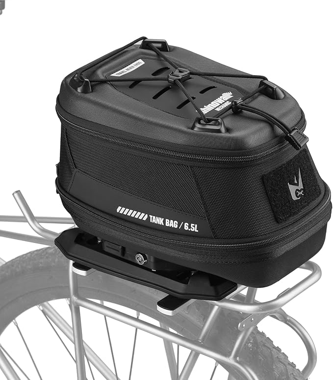 Rhinowalk Motorcycle Tank Bag Magnetic Quick Release 5-6.5L Expandable Capacity Motorbike Storage Bag Backpack with Rain Cover (XM10490)