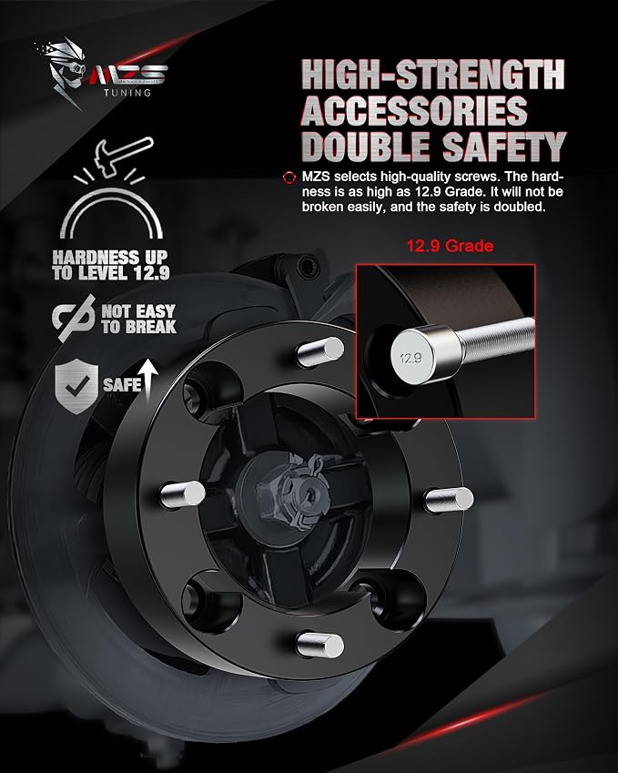 MZS 4x137 Wheel Spacers, 2" Thick Hub Bore 110mm with M10×1.25 Studs Compatible with Commander Outlander Renegade Maverick Traxter 4/137 Bolt Pattern UTV ATV 4 Lug Tire-2 Pack