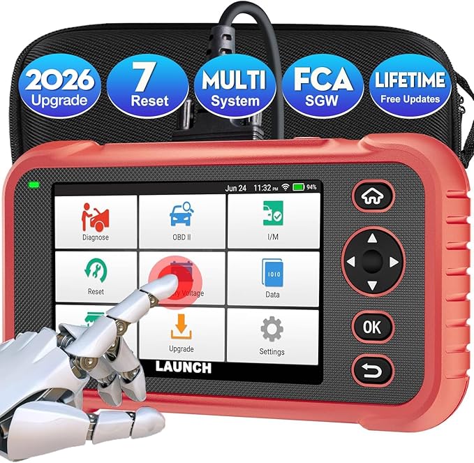 LAUNCH CRP123I V2.0 Elite OBD2 Scanner, 2026 Upgraded Diagnostic Scan Tool with 7 Reset, Oil/SAS/Throttle/Brake/BMS/DPF Reset/ABS Bleeding, Multi System Code Reader, Lifetime Free Update, FCA SGW