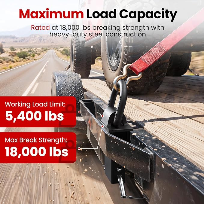 Stake Pocket D Ring, 18000lbs D Rings Heavy Duty Stake Pocket Tie Down for Trailers and Flatbeds Trucks, Removable Trailer Tractor Tie Down Accessories Anchor for Flatbed Cargo Trucks, 6 Pack