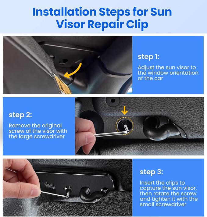 Eamplest 4PCS Center Console Organizer Bundle with Jeep Wrangler Visor Repair Kit Compatible with 2018-2022 2023 Jeep Wrangler JL JLU and Gladiator JT Accessories