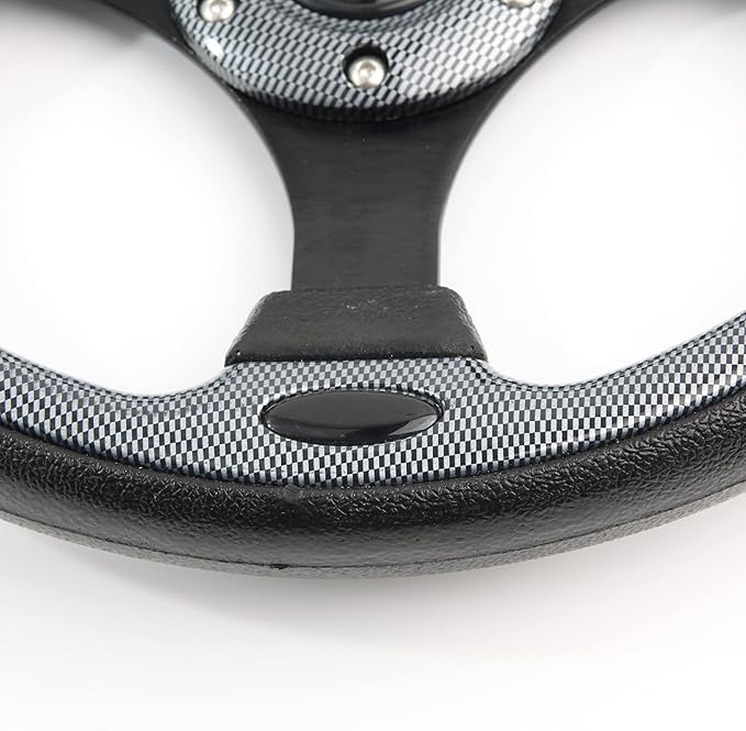 Black Spokes Golf Cart Steering Wheel For Club Car DS and Precedent Tempo EZGO RXV & TXT Yamaha Golf Cart Steering Wheel