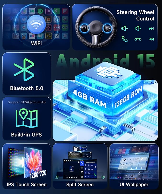4G 128G Car Radio for Honda Civic 2006-2011 Stereo 10.1 inch Incell Touch Screen Wireless CarPlay Android Auto Android Head Unit DAB Bluetooth GPS 5G WiFi SWC Backup Camera