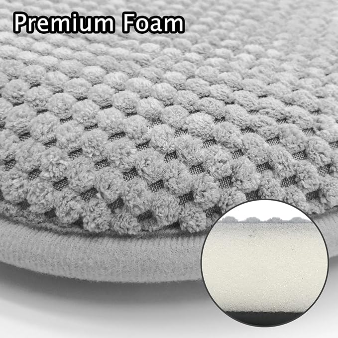 Silver Grey Kitchen Chairs Cushions Non Slip Foam Office Seat Cushions Washable Soft Thick Pads Large Wooden Metal Tapered Dining Chair Cushions,17" x 15"