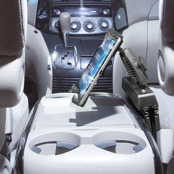 iBolt TabDock Bizmount Wedge - Heavy Duty Vehicle Console Mount for All 7" - 10" Tablets (iPad, Nexus, Samsung Tab). Great for Work, Personal, and Business Vehicles