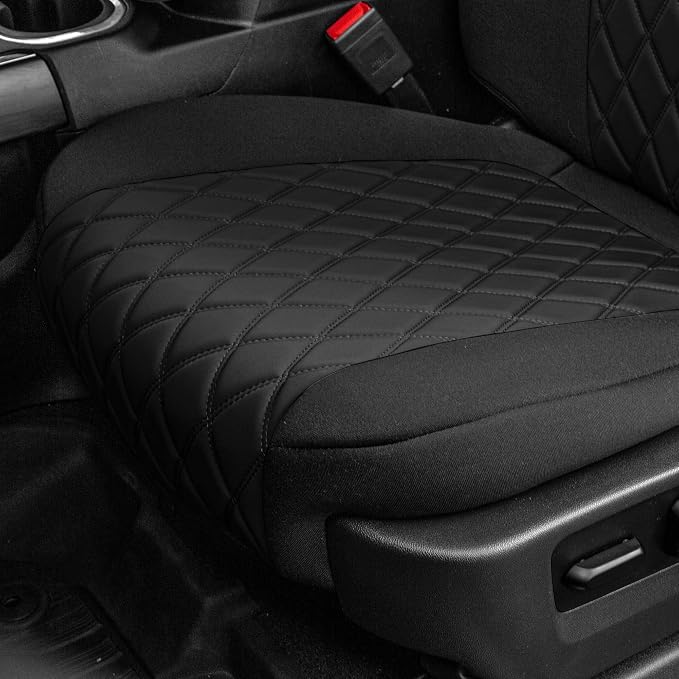 FH Group Custom Fit Car Seat Covers Specifically Made for 2019-2023 Chevrolet Silverado 1500 2500HD 3500HD RST | LTZ | HIGH COUNTRY Ultraflex Neoprene Water Resistant Seat Covers - Front Set Black