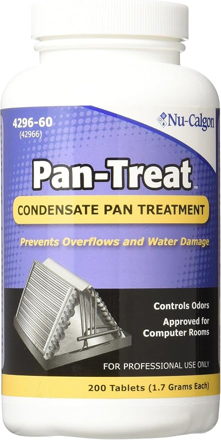 Nu-Calgon Pan-Treat Scum Remover (200 Tablets) and Evap Foam No Rinse Evaporator Coil Cleaner
