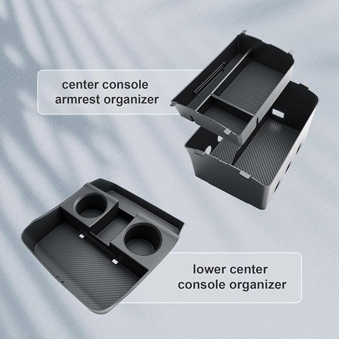 BIBIBO 3Packs for 2026 Hyundai Palisade Center Console Organizer 2026 Hyundai Palisade Calligraphy Console Armrest Tray & Lower Center Console Organizer 2026 Palisade Calligraphy Console Insert Tray