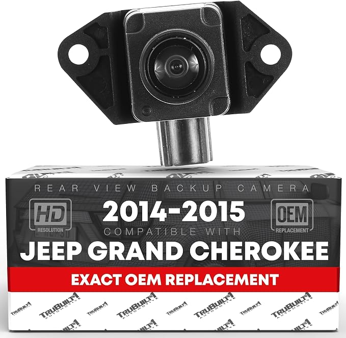 Rear View Backup Camera - Compatible with 2014-2015 Jeep Grand Cherokee - Reverse Park Assist Camera Replacement - OEM 68375333AA, 68137943AD, 68137943AE, 68137943AF, 68137943AG, 68137943AH, 590-071