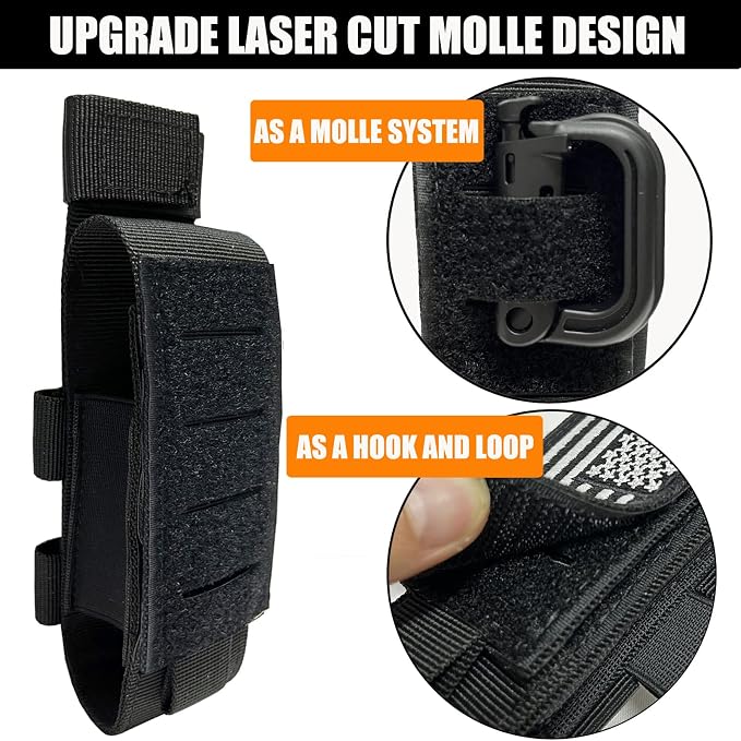 Upgrade 1000D Molle Seat Back Organizer with Pouches, Tactical Molle Vehicle Panel Car Seat Cover Protector Seat Back Organizers