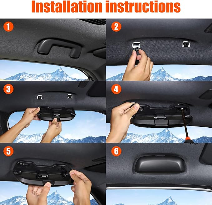 Sunglasses Holders and Center Console Storage Box Compatible with Toyota Land Cruiser Prado 250 J250 LC250 2024 2025,Center Armrest Organizer &Glasses Holder Sunglasses Case Storage Box Replace