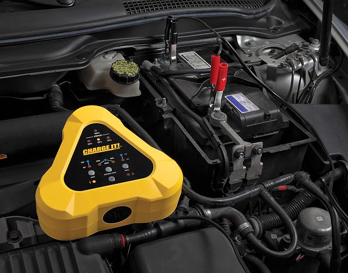 Clore Automotive CHARGE IT! 4506 6/12V (6/2) Amp Smart Charger, Yellow