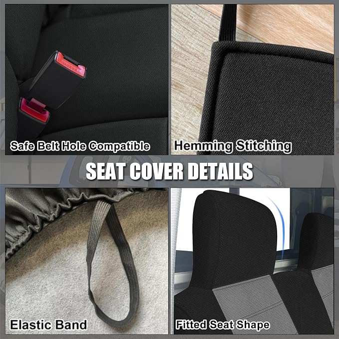 SAPUBK Custom-Fit Front Bench Seat Covers Replace for 1990-1995 Toyota Pickup, Driver and Passenger Knitted Fabric Composite Soft Foam Lining Airmesh Breathable Seat Cover Cushion