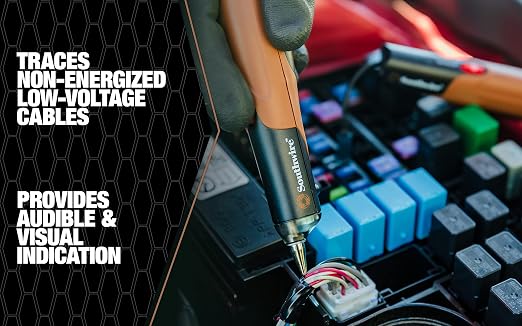 Southwire Contractor Tone Probe Kit - Fast Cable Tracing Behind Walls - On-Board Test Lead Storage - Flashlight - Signal Strength Indicator - Nylon Case