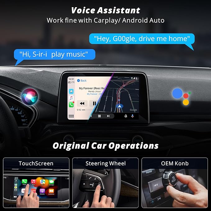 2-in-1 Wireless CarPlay & Android Auto, Magic Box - Convert Wired to Wireless CarPlay, Plug & Play, Easy Setup