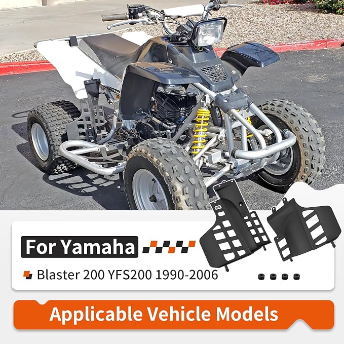 Left & Right Heel Guard Bar Flap Plastic for Yamaha Blaster 200 YFS200 1990-2006 3JM-21621-00-00 3JM-21691-00-00