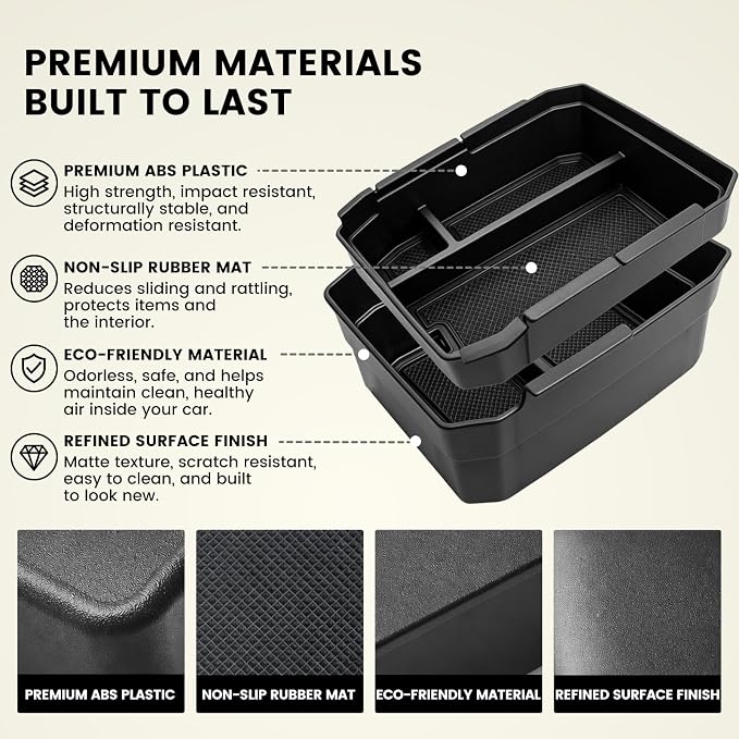 Designed for 2026+ Subaru Outback Center Console Organizer [Double-Layer] Tray and and Wireless Charging Mat, for 2026 Subaru Outback [Premium/Wilderness/Limited/Touring] Accessories