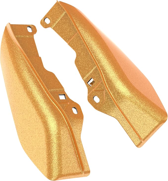 Color - Matched Mid Frame Air Deflectors Heat Shield, Perfectly Fit for Harley Touring Models 2009-2026 Hard Candy Gold Flake