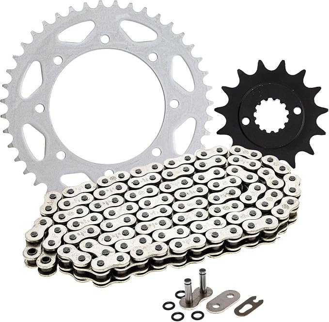 NICHE Drive Sprocket Chain Combo for Kawasaki KLR650 Front 15 Rear 43 Tooth 520V O-Ring 106 Links