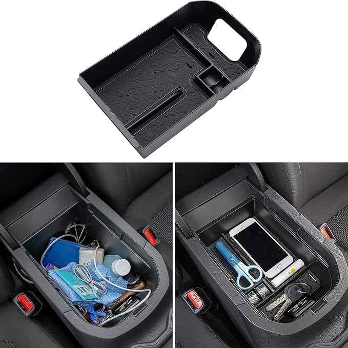 JDMCAR Custom Liners (Black Trim) and Center Console Organizer Compatible with 2022 2021 2020 2019 RAV4 Accessories