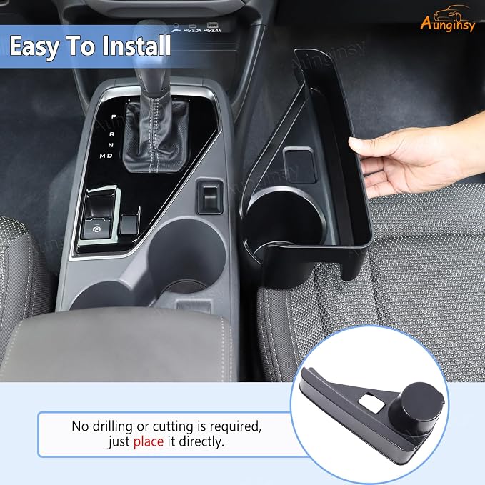 Aunginsy Center Console Storage Box Compatible with Subaru Crosstrek 2024 2025 Central Control Front Gear Shift Cup Holder Storage Organizer Tray Secondary Container Insert ABS Interior Accessories