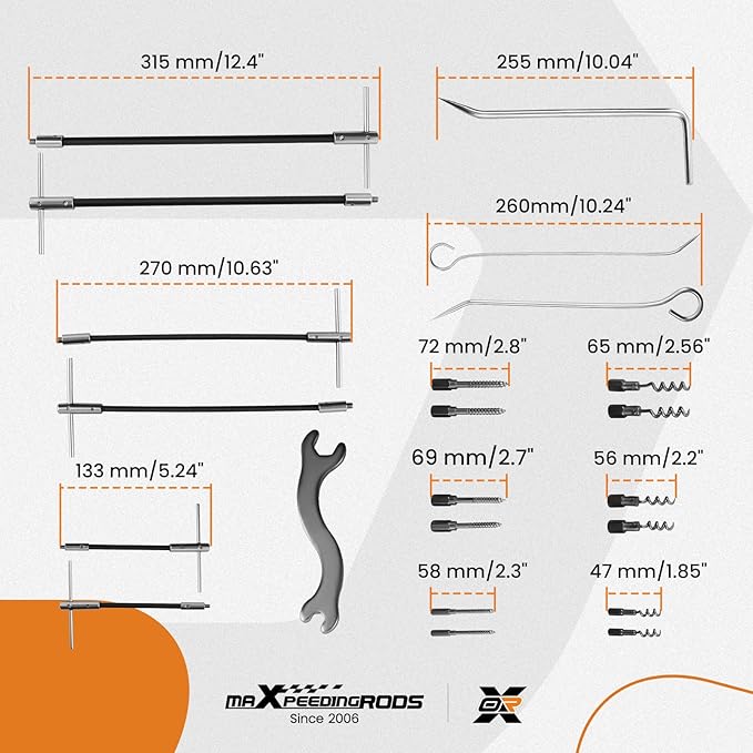 maXpeedingrods 23pcs Packing Extractor Set, Steel Alloy Packing Puller Tool Set, Flexible Shaft Corkscrew Packing Pulling Hook Sets, Gland Packing Extraction Removal Kit with Toolbox