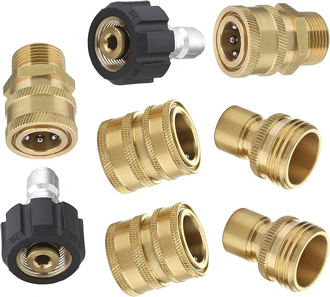 M MINGLE Ultimate Pressure Washer Adapter Set, Foam Cannon for Pressure Washer with Dual-Connector Tool